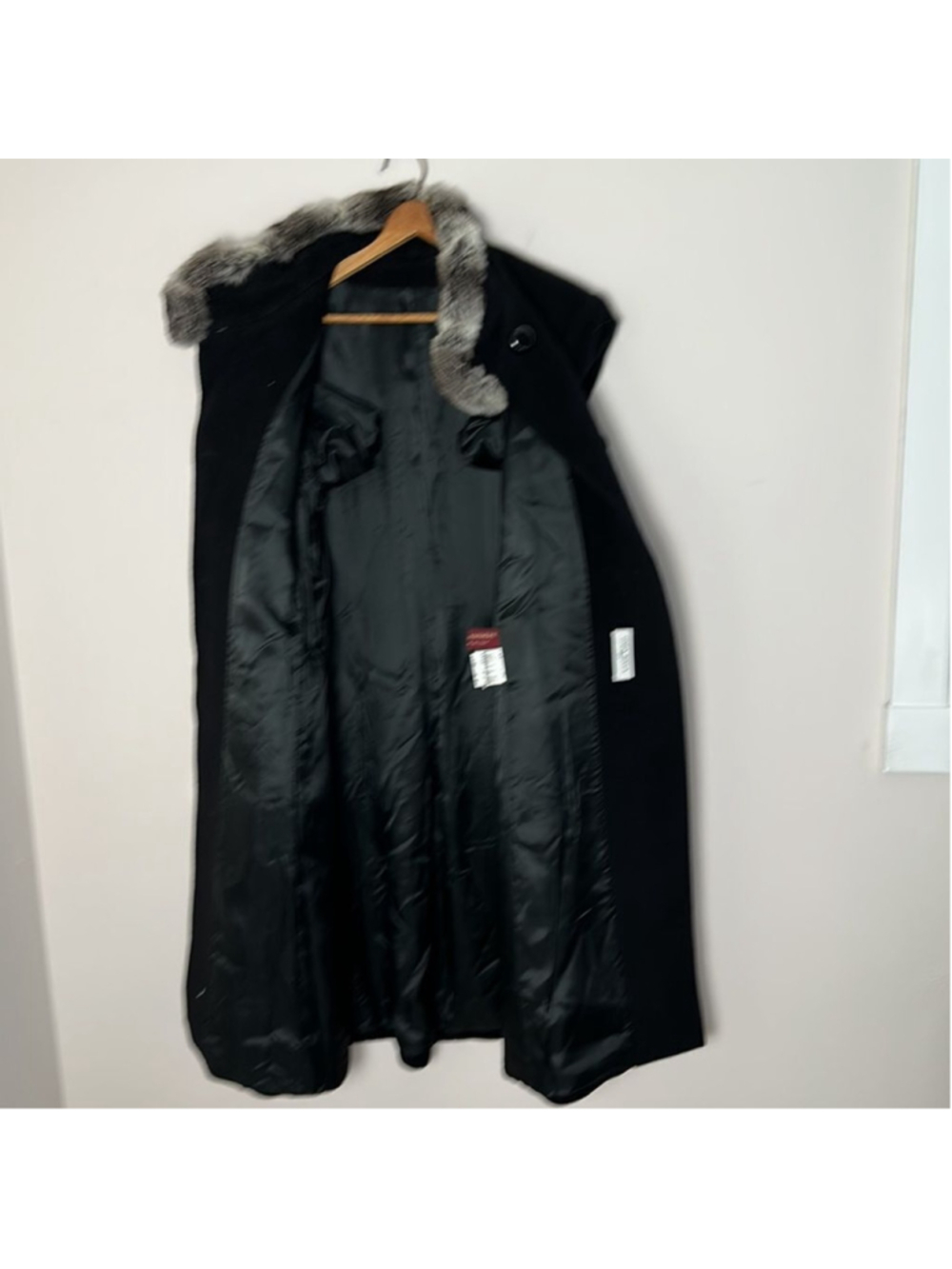 NWOT Cinzia Rocca wool and cashmere coat Size 12 chinchilla - Picture 15 of 16
